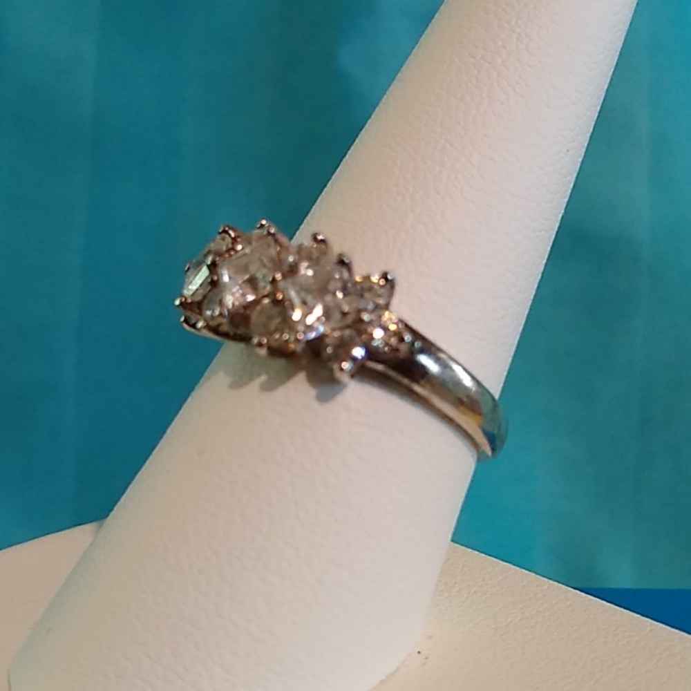 Sterling Silver Dancing 'Diamonds' Ring - image 2